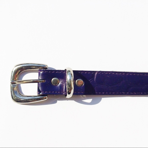 Women's Crocodile Style Purple Belt Size 41" (L) - Picture 5 of 6